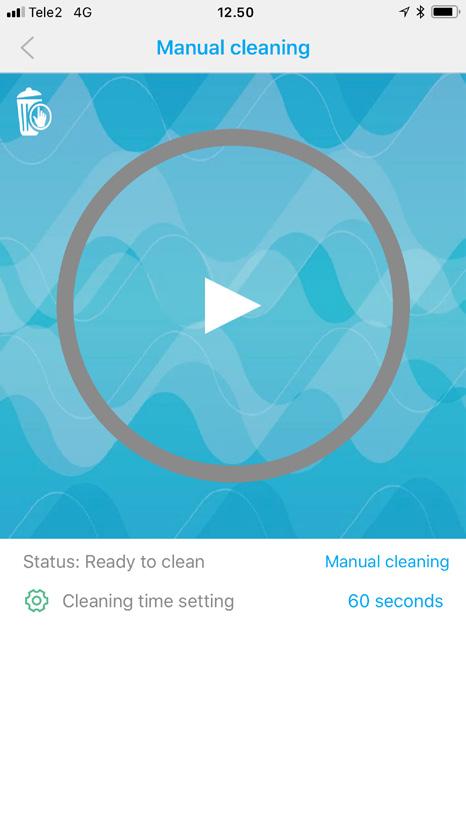 1 19. Du kan även aktivera en extra manuell rengöringsprocess när som helst för att testa funktionen eller för att extra rengöring behövs. 22.