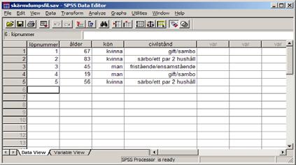 Webbföreläsningar/demon om SPSS I studentportalen Undervisning vid behov enligt