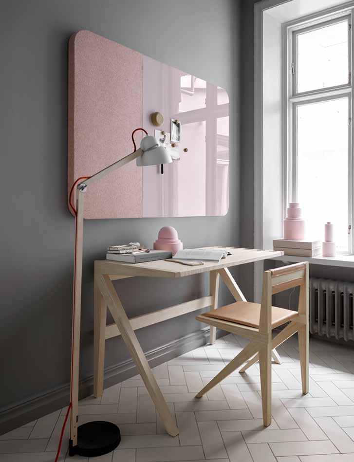 Skrivtavlor - Glas Skrivtavlor - Glas Mood Fabric Wall Glastavla med rundade hörn och tygklädd stomme.