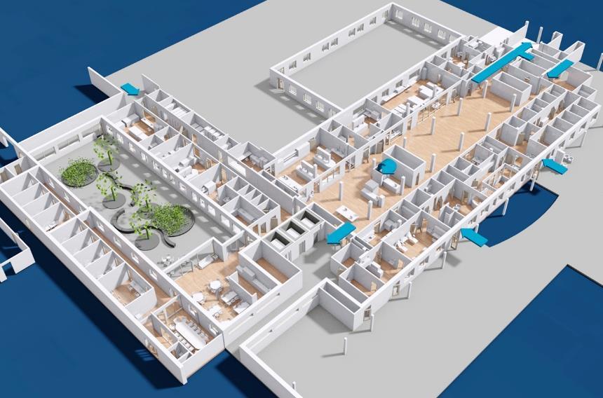 Framtida laboratoriemedicin Tre av fyra laboratorier placeras nära huvudentrén vid SÄS Borås Centralt placerad