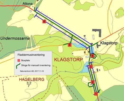 Tabell 2 Placering och fångstperiod för trädfönsterfällor för fångst av insekter. Fällnr.