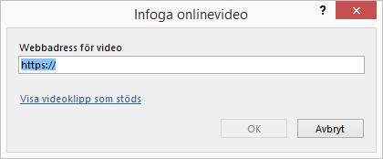 Onlinevideo var en nyhet i Word 2013 och har tidigare bara funnits i PowerPoint.