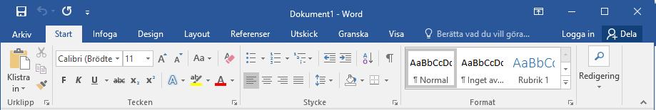 Nyheter i Office programmen Nyheter i Word 2016 Mycket är sig likt i Word 2016.