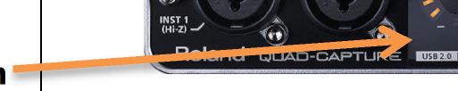 Koppla mikrofonen till MIC L, kabel mellan mixer och ljudkort (TO DSP INPUT 1L) och högtalarmonitorn till Output 1L. Ställ omkopplaren PHANTOM i läge OFF.