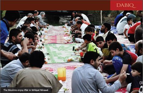 Bild 8.12. Bryta fastan under Ramadan, Dabiq 10, s. 38. 8.5.