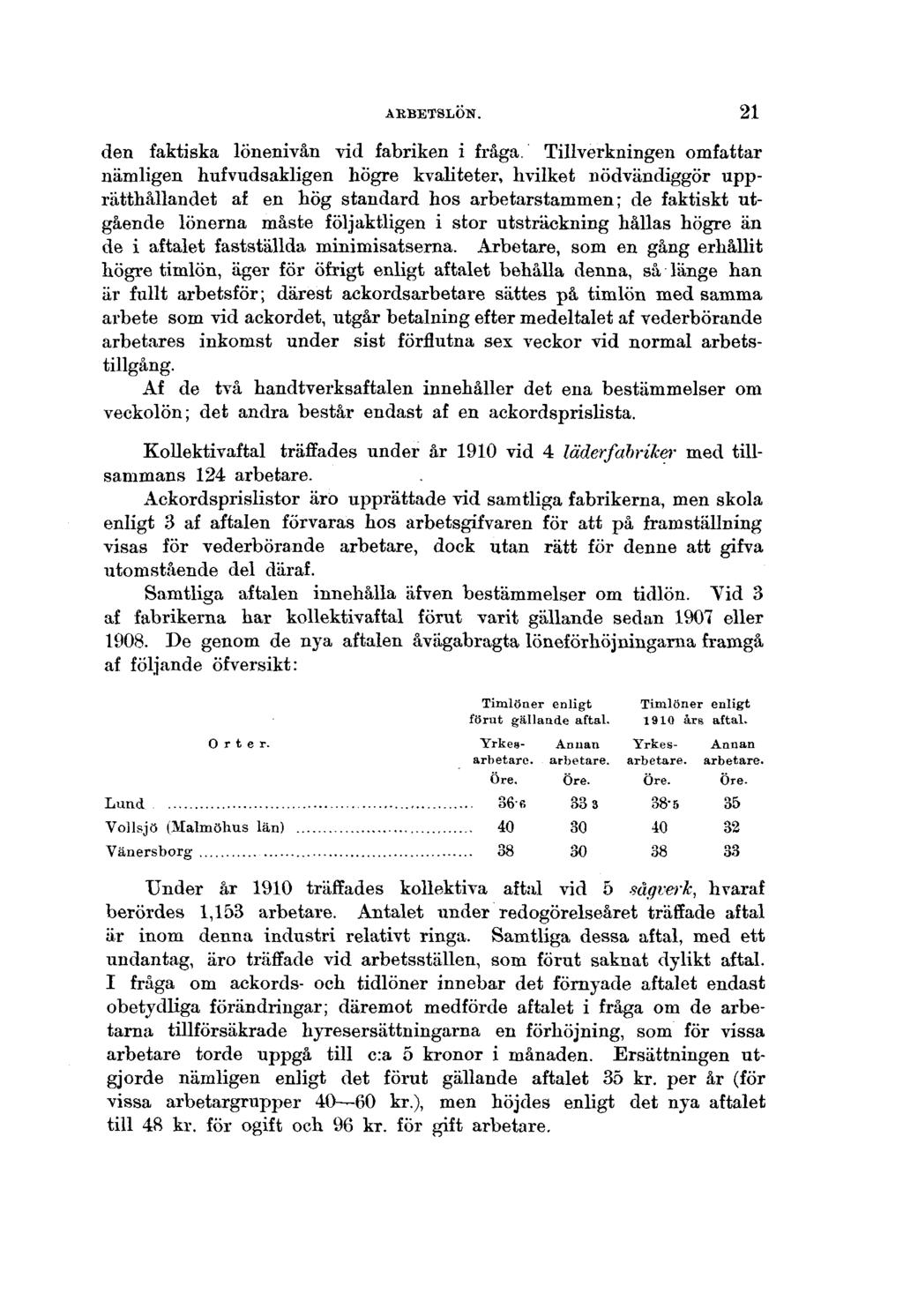 ARBETSLÖN. 21 den faktiska lönenivån vid fabriken i fråga.