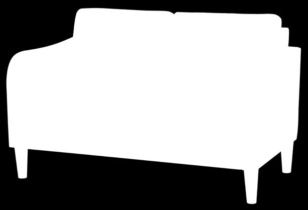 Välj tyg, se sid. 418-423. Kan även fås i betsad - kontakta kundtjänst. Soffa Fanny 2-sits 137x78 cm. 32466 Tyg i prisgrupp 2 9.