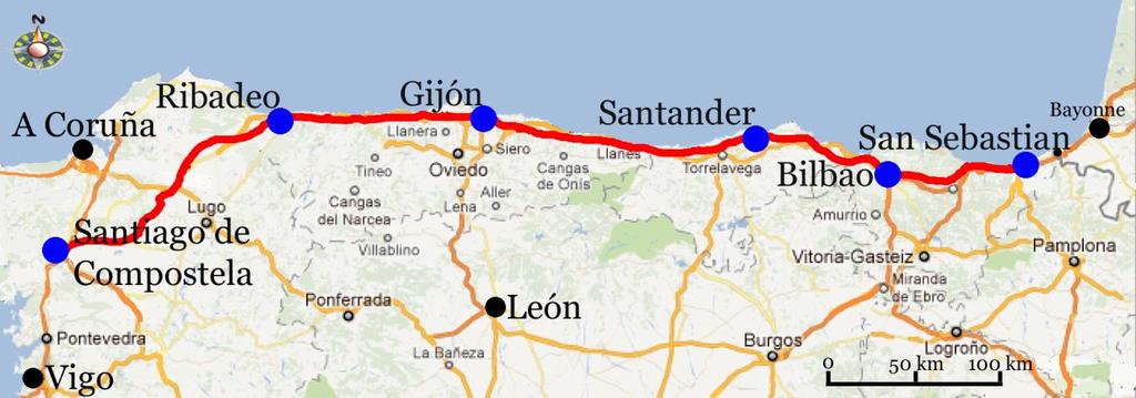 Den Norra vägen, San Sebastían Bilbao, 7 nätter 6(6) Den norra vägen/camino del Norte Den berömde pilgrimen och författaren Aymeric Picauds ansåg att det var viktigt att undvika barbariet i Navarra.