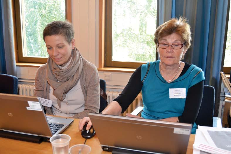 Erfarenheter av kunder i övergångsfasen Byråsekreterare Marjaana Hartikainen och lagfaren assessor Tuija Alatalo från Kuopio stifts domkapitel lärde sig bland annat att använda Kiparutan och göra
