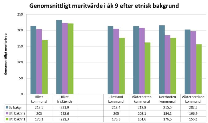 nått målen i alla ämnen efter etnisk bakgrund läsåret 20