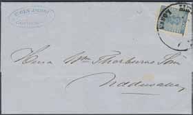 stämplat London Paid 27 MA 71. * 1.000:- 244K 9c 3 12 öre på vackert brev sänt från LYSEKIL 8.1.1870 till HELSINGØR 2.