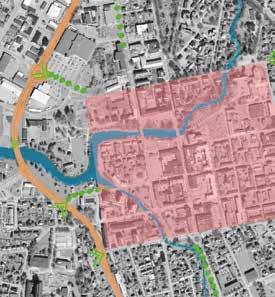 PARKER OCH VATTEN Där Varnumsviken möter gästhamnen sluter parkstråk upp längs båda sidor om Varnan och bildar ett park- och vattenstråk.