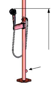 FRISTÅENDE ÖGON- OCH KROPPSDUSCHAR Modulär kroppsdusch med ögon-/ansiktsdusch och skål 650 mm Inlopp, female hona inlet G1 G 1" Nr. 17 956 009 RSK 755 97 25 Nr.
