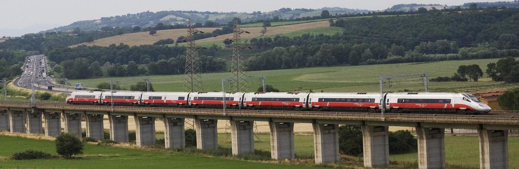 Alstom har höghastighetstågsmodeller för hastigheter från 250 till 350 km/h. Bilden visar Pendolino som kör i 250 km/h i Italien.