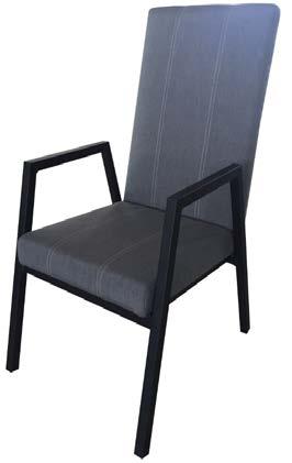 Description MOQ LUSS dining chair Higher Lower with teak arm 78 57 105 17,20 12,70 165,00* 75 60 92 17,2 12,7 169,00* Lower with aluminum arm Fabric: Sunbrella, color Sooty 3758 Black Fabric: