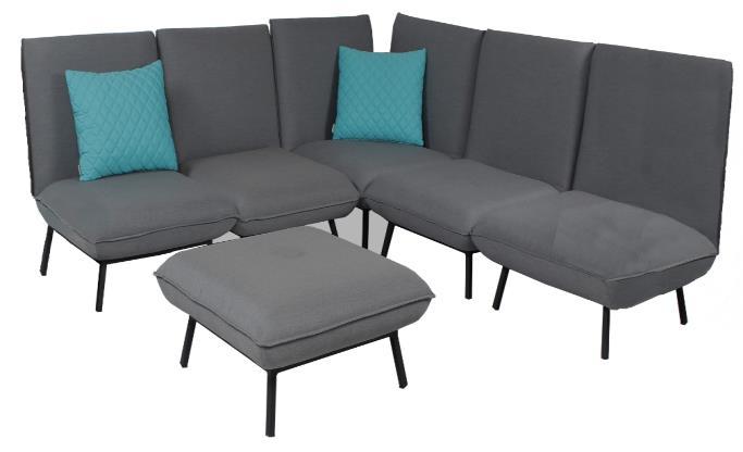 Description MOQ MOZE sofa set 2-seater right 3-seater corner Ottoman 100 166 85 25,00 19,90 100 266 85 39,00 32,10 82 82 34 10,00 6,60 MOZE set cover Fabric: Sunbrella, color Sooty 3758 Black