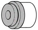 Två adapters och kombinerbara centrerings och tryckringar med andra tryck och stödringar. Universellt verktyg.