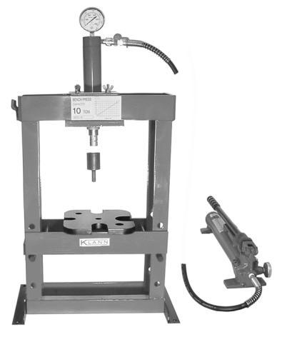 koppling Teknisk data pressram KL003-902: Höjd total 30 mm Spindel Ø 30 mm Innermått ram h 360 mm Gänga Cyl.