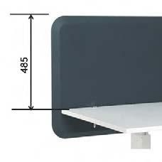 Beslag beställs separat Domo bordsskärm, front, rund ej kopplingsbar, (för bord 800), 864x650x40 Domo bordsskärm, front, rund ej kopplingsbar, (för bord 1000), 1064x650x40 Domo bordsskärm, front,