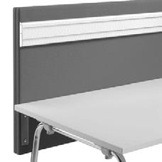 Soneo Design Abstracta FUNKTIONSLIST Enbart för 50 mm tjock skärm med beslagsvinkel. Bordsskärmen kan bestyckas med en funktionslist med olika praktiska tillbehör för arbetsplatsen.