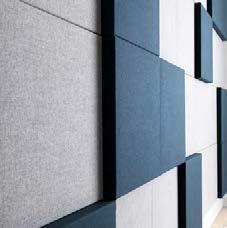Soneo Wall 100 är extra djup för förbättrad absorption. Soneo Wall monteras på dolda beslag. SONEO VÄGGABSORBENT Väggmoduler som kombineras till olika mönsterformationer.