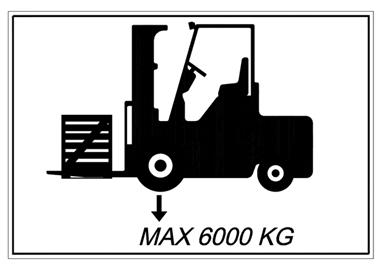 truckaxelbelastning för isolerat golv är 6 000 kg. Detta får aldrig överskridas!