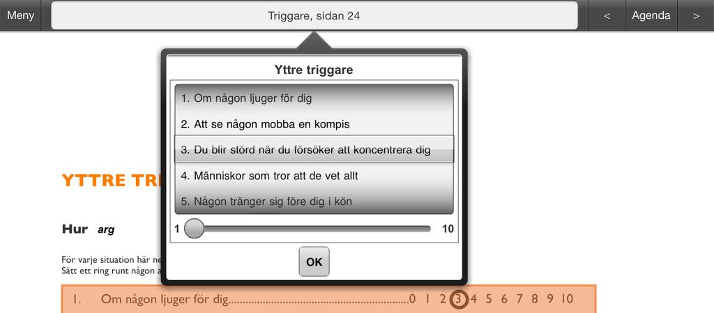 Instruktion Grundbok 2016-02-25 16 Värdeväljare Ibland ska forskaren gradera sin känsla eller andra saker.