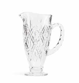 WALTHAM KANNA Karaff av glas med skuret mönster. Perfekt till isvatten eller som vacker saftkanna. Artnr.