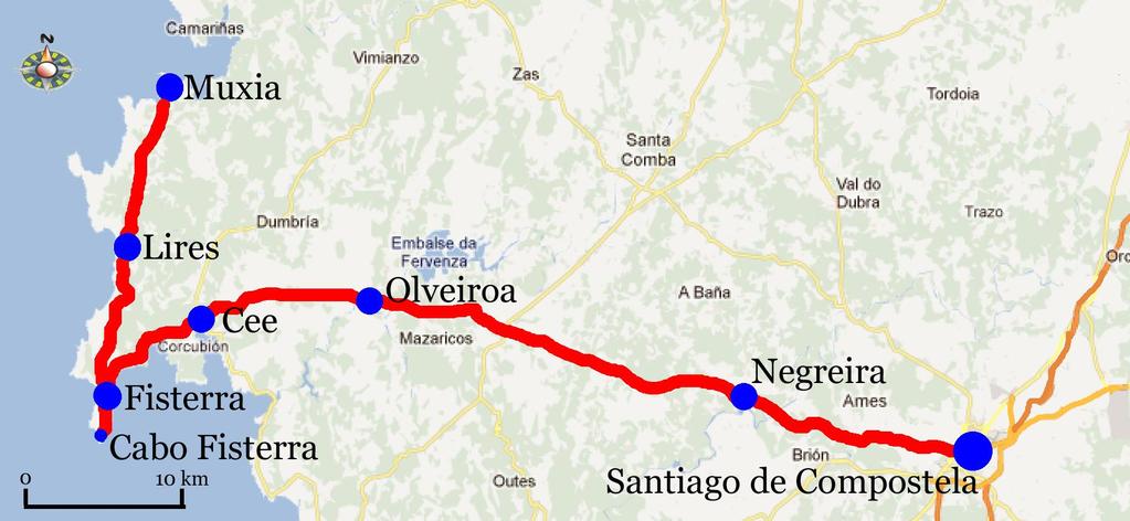 Till världens ände/camino Finisterre, Santiago de Compostela Fisterra Muxia, 7 nätter 6(6) Till världens ände/camino Finisterre Efter pilgrimsvandringen till katedralen i Santiago de Compostela