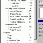(Exemplen kommer från "Trainprogrammer".) Skärmbild från ett program för att ställa in en dekoder.