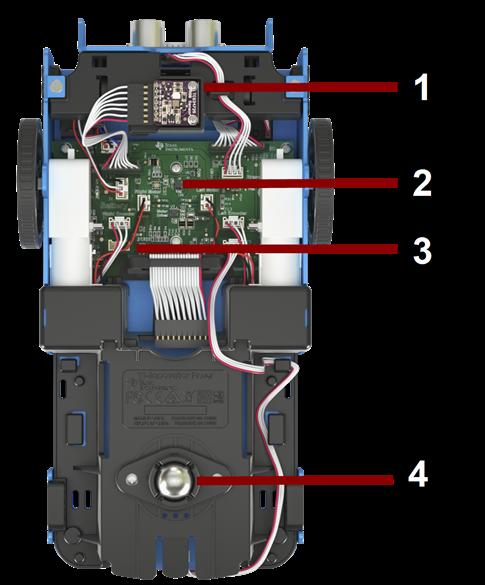 Rover undersida Färgsensor Bottenmonterad färgsensor detekterar ytans färg.