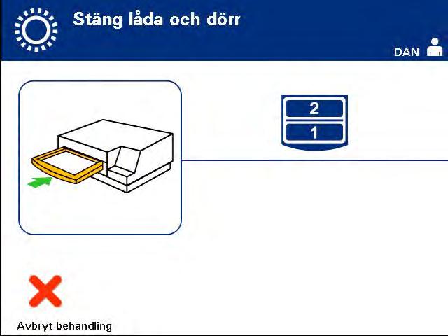 Kapitel 4 Så här använder du belysningsinstrumentet Avsnitt 4.5 Sätta i set i behållare 2 Avsnitt 4.