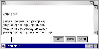 Grafiska användargränssnitt - en (konstig) texteditor i 5 steg Editerbar text.