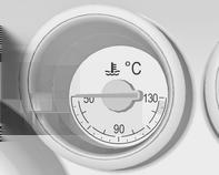 Temperaturmätare motorkylvätska Visar kylvätsketemperaturen det vänstra området det mittre området det högra området : motorns drifttemperatur har ännu inte uppnåtts : normal drifttemperatur :
