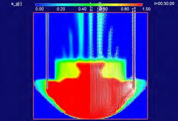 debris bed is coolable for 2 mm particles,