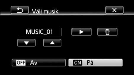 2 Öppna fönstret där du väljer musikspår.
