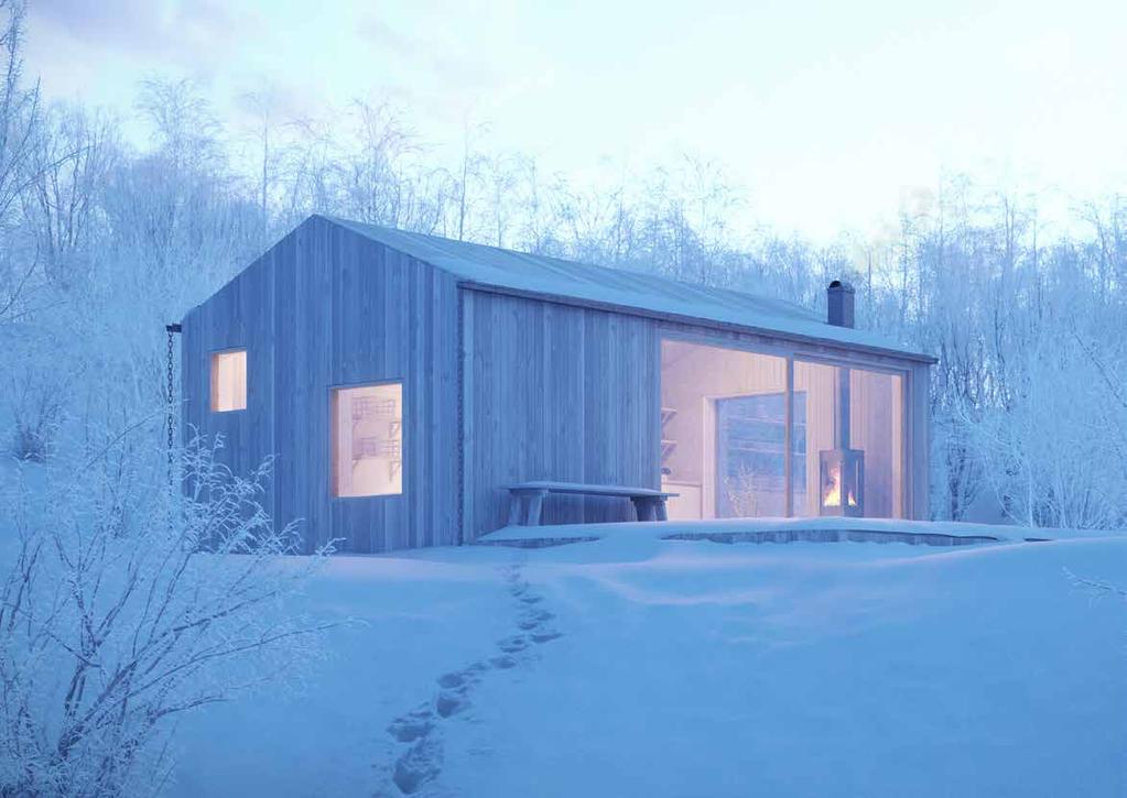 Klassisk bostadslänga med loft.