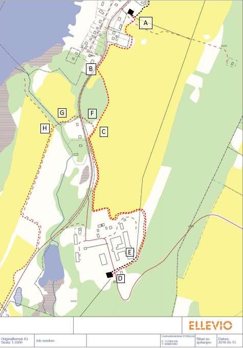3.3 Melldala Karlsfors Från Melldala förläggs AXAL-TT PRO 3x150/35 på 1505m där stora delar förläggs vid befintlig fiberkabel.
