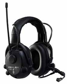 HÖRSEL Hörselkåpor ZEKLER 412RDB Komfortabla hörselkåpor med inbyggd FM stereo radio, nivåberoende medhörning och Bluetooth trådlös teknologi för anslutning till telefon och för att strömma musik.