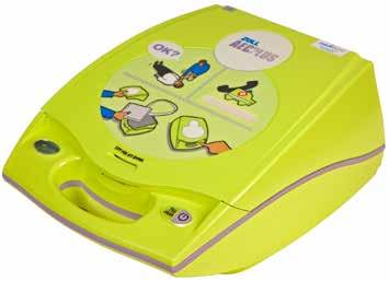 FÖRSTA HJÄLPEN Hjärtstartare ZOLL AED PLUS Innehåller: Hjärtstartare, lock, batteripack, vuxenelektrod, förpackning med sax, rakhyvel, munskydd, handskar och papper, bärväska samt bruksanvisning.