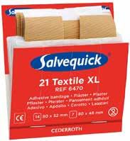 nr Utförande Typ Enh Inh Förp 077100758 Plastplåster 6036 ASK 6 10* Salvequick textilplåster CEDERROTH Extra stora.