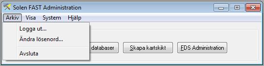 3 MENYER 3.1 ARKIV Logga ut... Ändra lösenord.