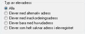Avbryt. Filtreringsformuläret stängs och ingen filtrering genomförs. Elevinformation Aktuella elever eller gamla elever.