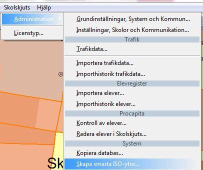 Med Kopiera databas kan du kopiera data mellan din nuvarande, aktuella Skolskjutsdatabas eller annan Skolskjutsdatabas till ytterligare en Skolskjutsdatabas (måldatabas).