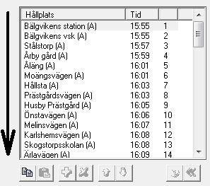 Genom att hålla markören över turnumret visas texten Dubbelklicka för att visa turen i Hantera turer.