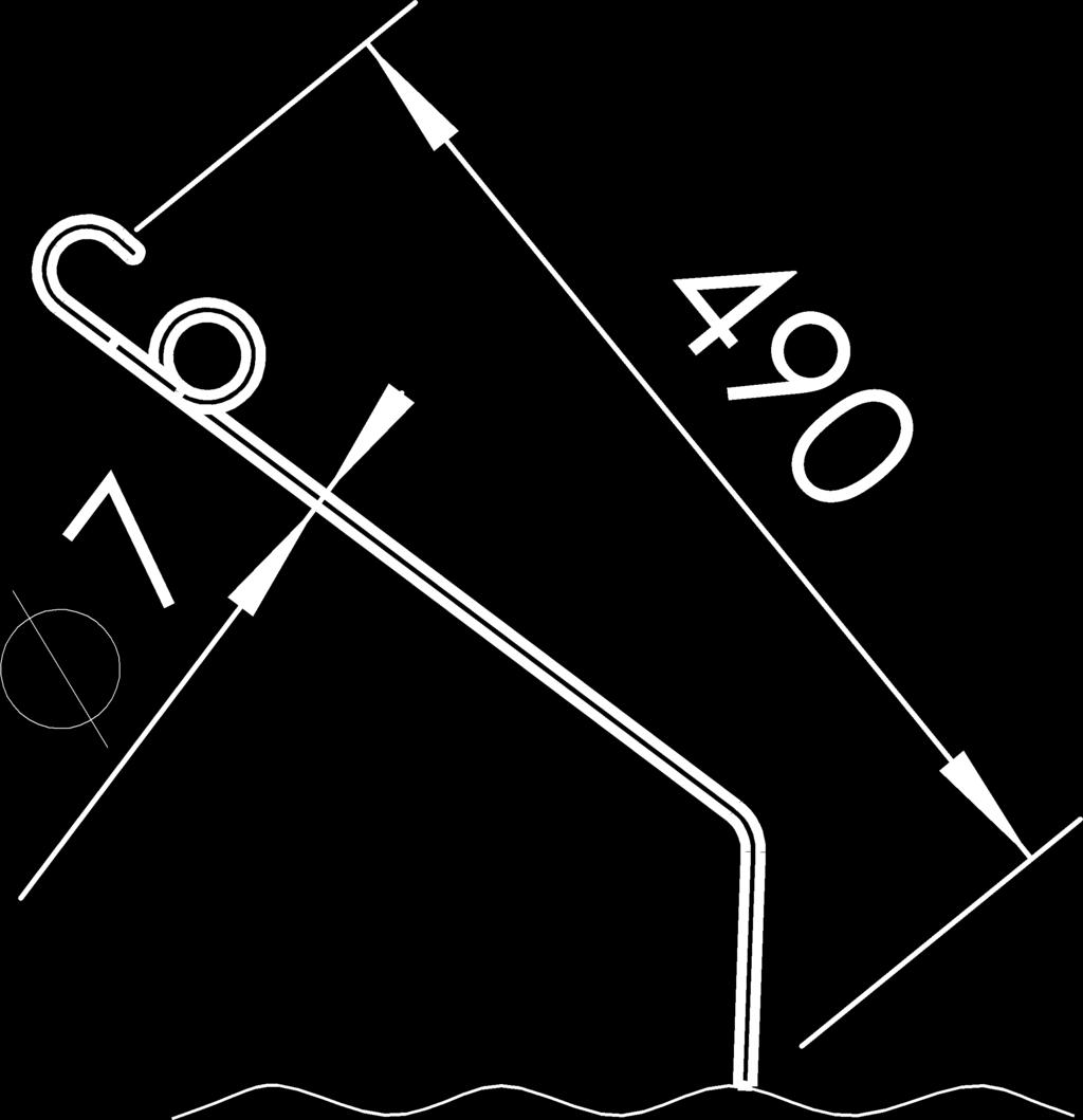För extremt lätta jordar kan pinnen Ø6,5 x490 mm