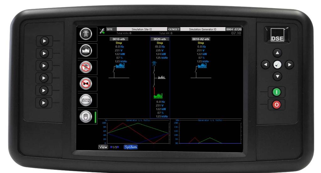 Controls and Indications Tryck på skärmen eller använd upp / ner pilknapparna för att välja motorns kontroll / monitor.