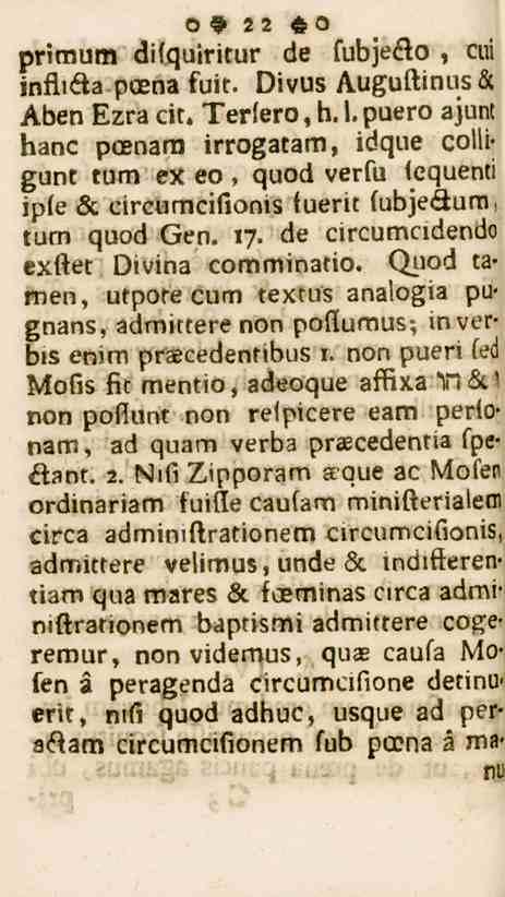 05 22 40 primum dilquirirur de fubje&o, cui inttiiia poena kuit. I)ivus AuguftinusSc Aben Exra cit. Terfero, h. l.