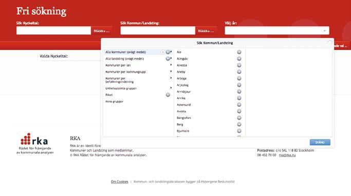 Där kan man bland annat kombinera nyckeltal från olika verksamhetsområden, exportera rådata till excel, och ta fram kartor över landet.
