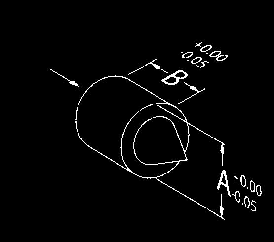 x 45 Härdade runda insatser Artikel nr A B
